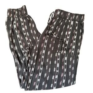 Boho Hollister Festival Woven Jogger Pants (M) Soft Comfy‎ Tribal Ikat Print